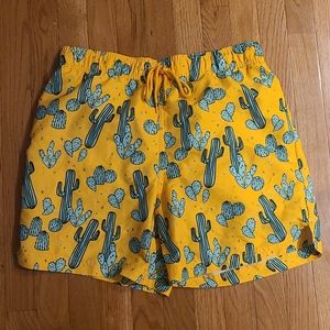 NEVER WORN Cactus-Print Swim shorts